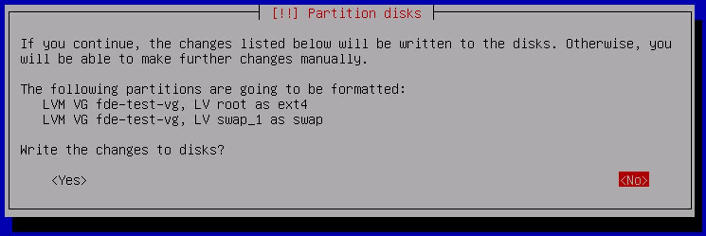 Debian 8 Write Partition Confirmation Debian 8 Write Partition Confirmation